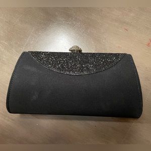 Black glittery clutch